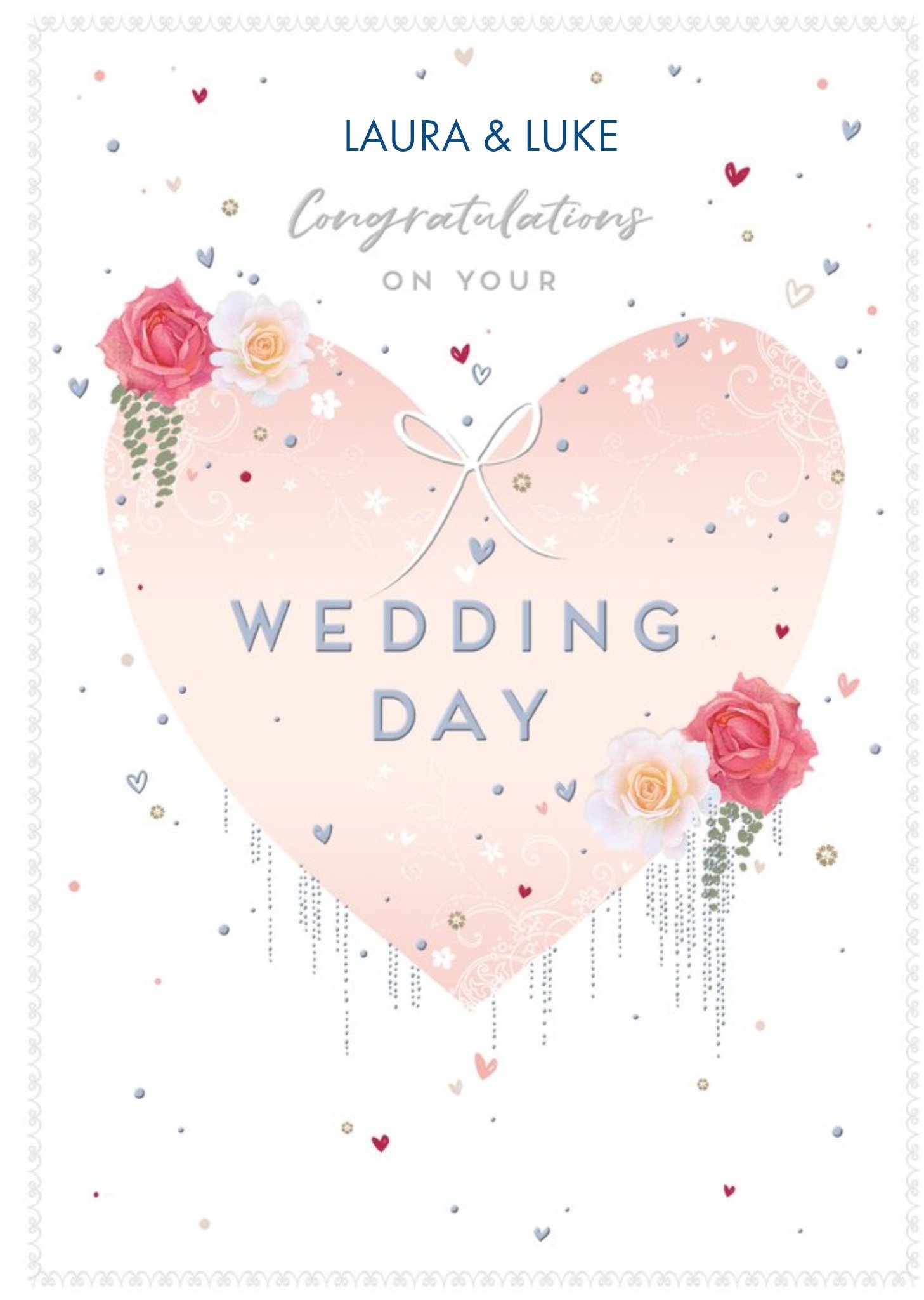 Watercolour Congratualtions On Your Wedding Day Card