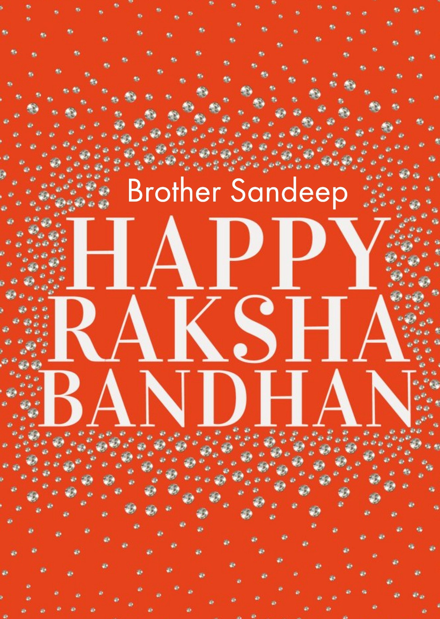Eastern Print Studio Abstract Illustration Happy Raksha Bandhan Brother Card, Large