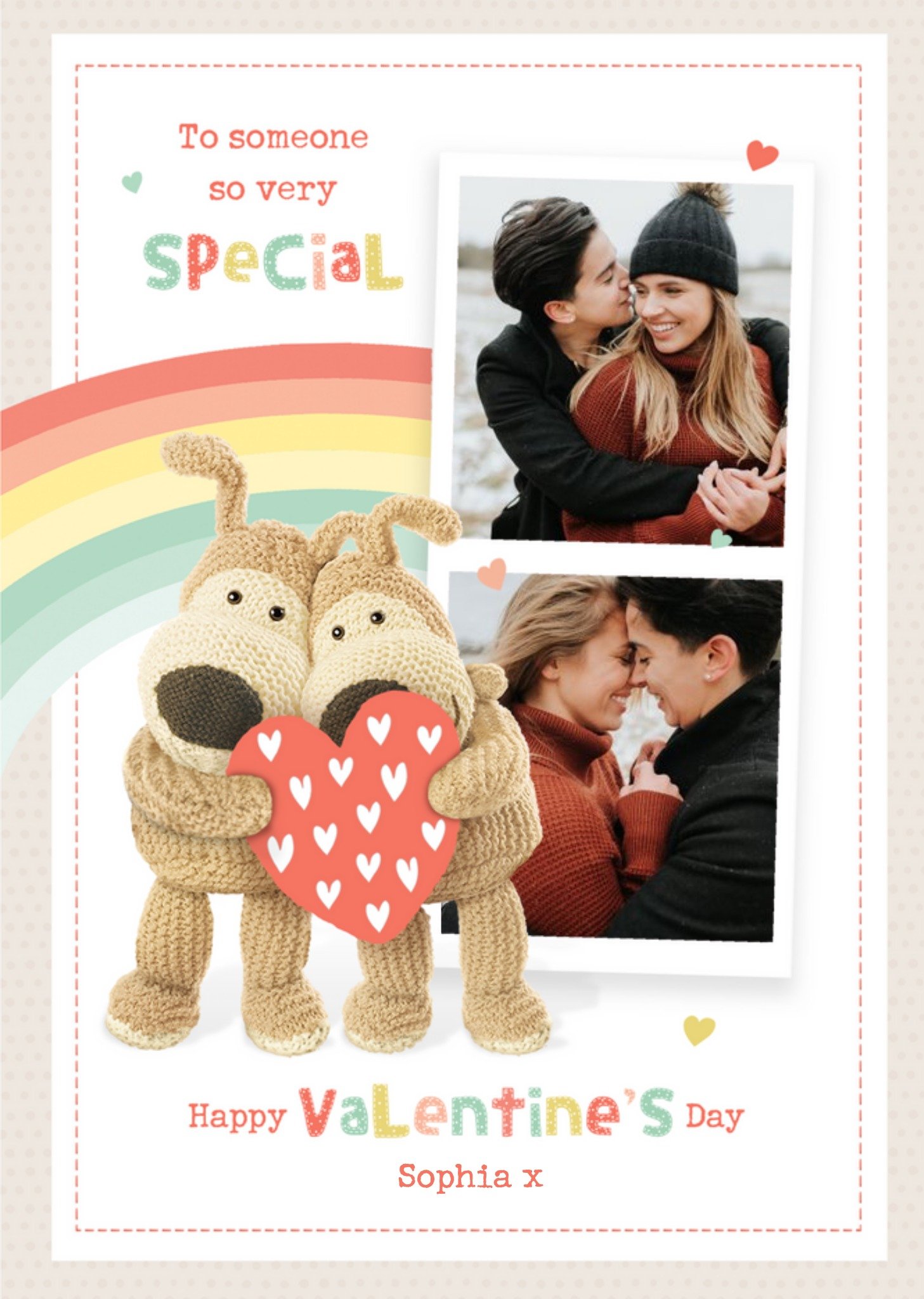 Cute Boofle To Someone Very Special Photo Upload Valentine's Day Card, Large