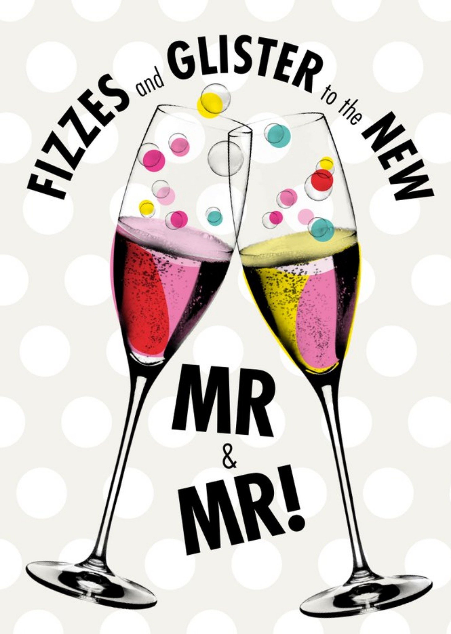 Modern Fizzes And Glisters To The New Mr And Mr Card Ecard