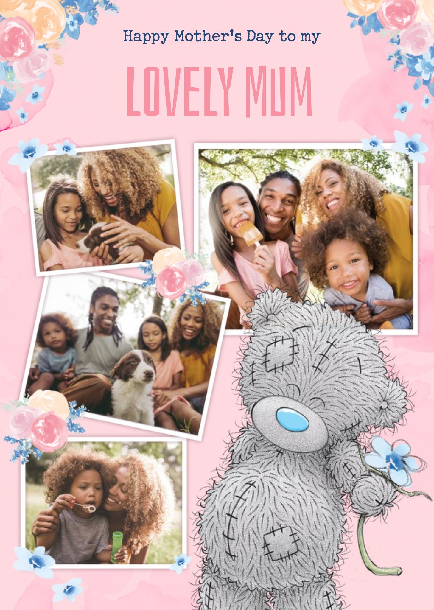 Me To You Tatty Teddy Lovely Mum Photo Upload Mother's Day Card