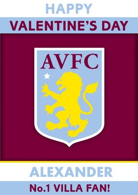 Aston Villa No.1 Fan Valentines Day Card