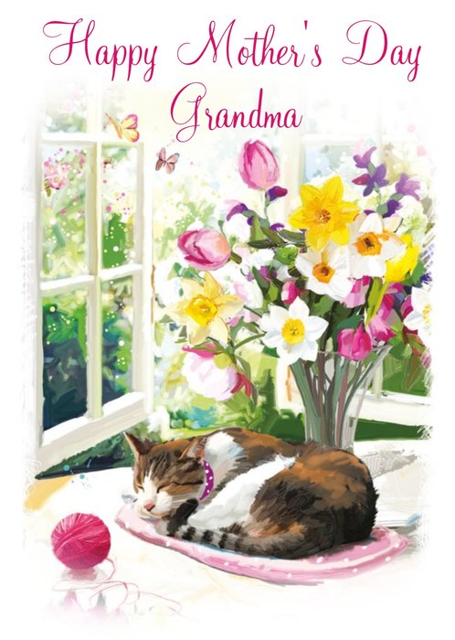 Mother's Day Card - Grandma - Cat