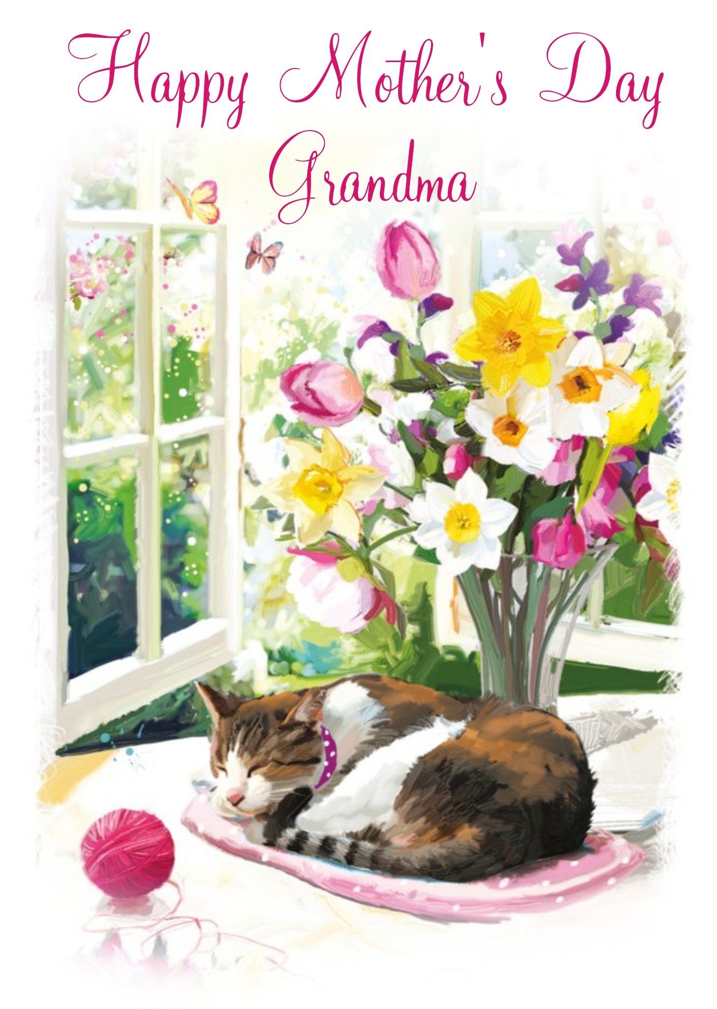 Ling Design Mother's Day Card - Grandma - Cat