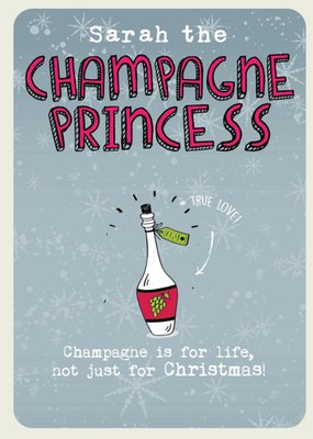 Champagne Princess Christmas Card