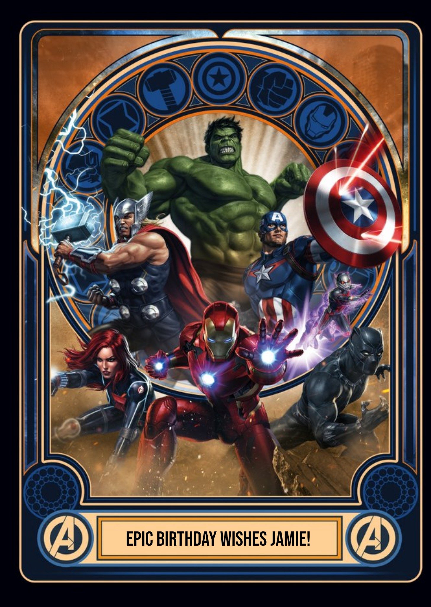 Disney Marvel Avengers Birthday Card - The Avengers Ecard