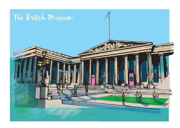 London Landmark The British Museum Birthday Card