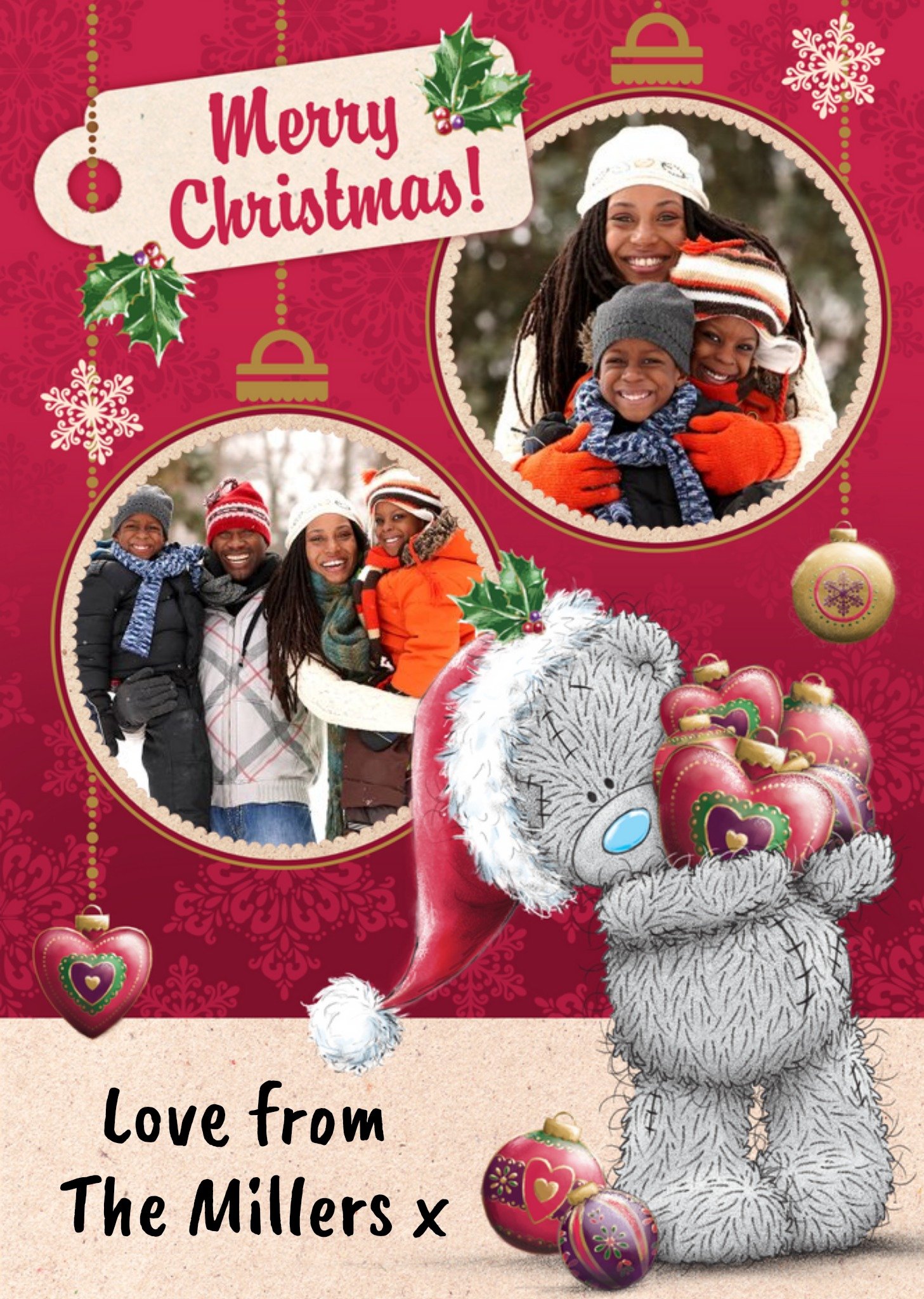 Me To You Tatty Teddy Merry Christmas From The Family Card Ecard