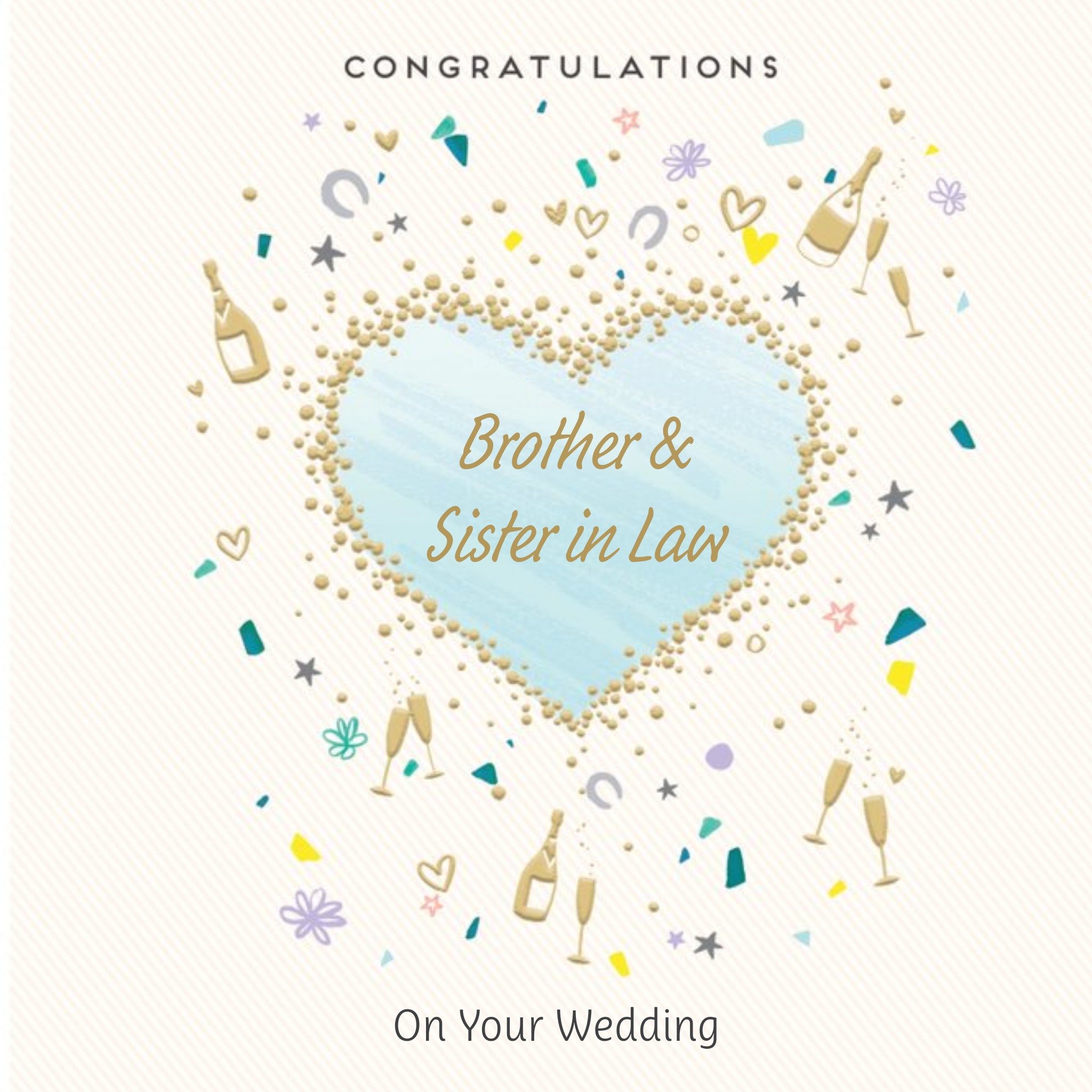 Mordern Wedding Day Card, Congratulations On Your Wedding, Square