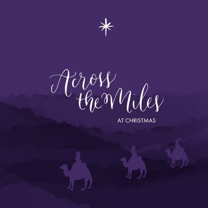 Violet Desert Sky Across The Miles Christmas Card