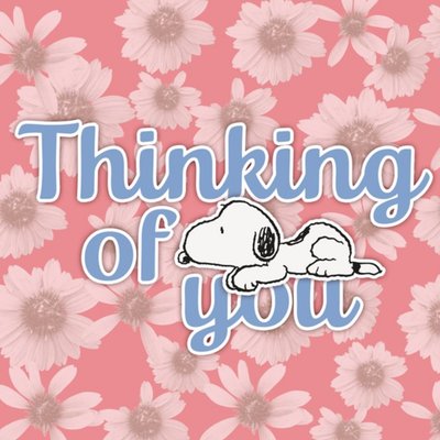 Peanuts Snoopy Floral Thinking Of You Card