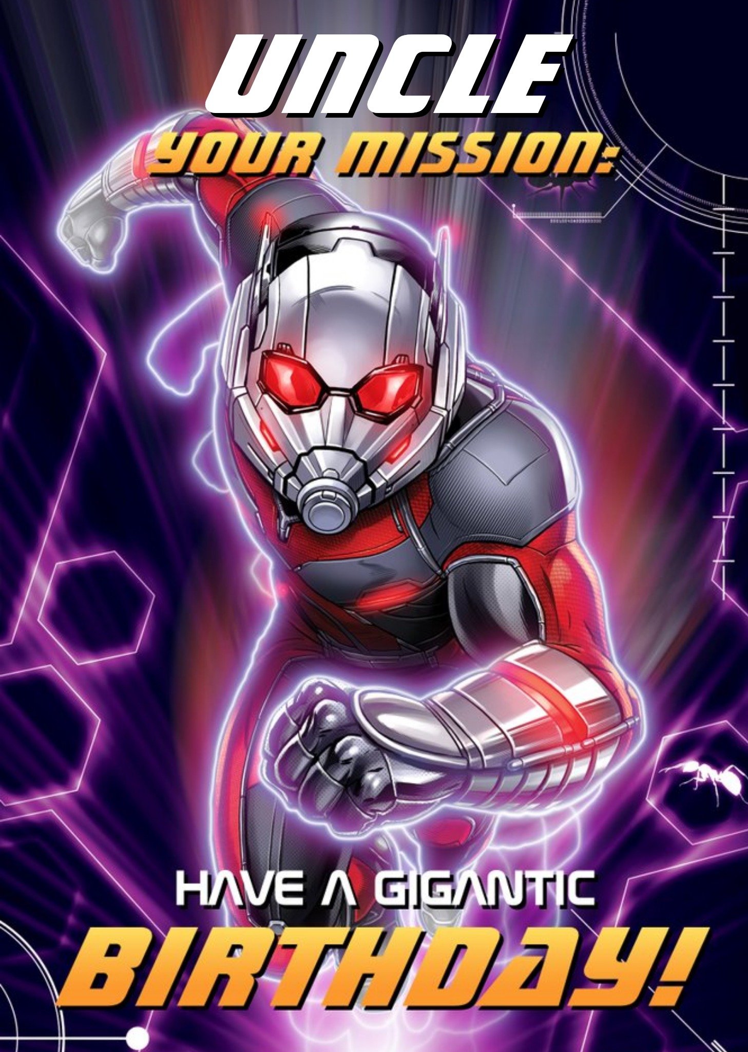 Marvel Avengers Uncle Birthday Card - Ant Man Ecard