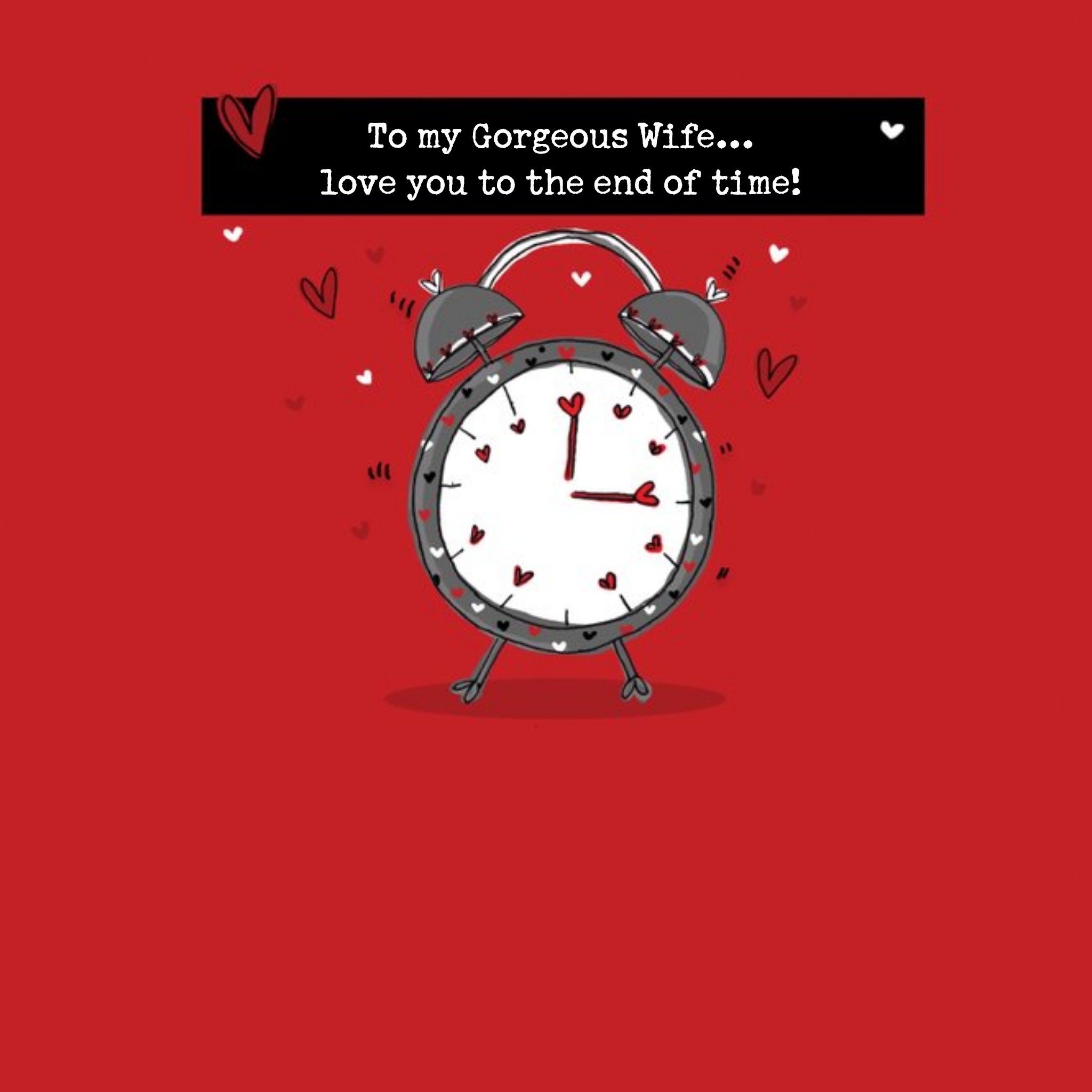 Ling Design I Love You To The End Of Time Wife Valentine's Day Square Card, Large