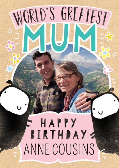 Worlds Greatest Mum Photo Upload Card