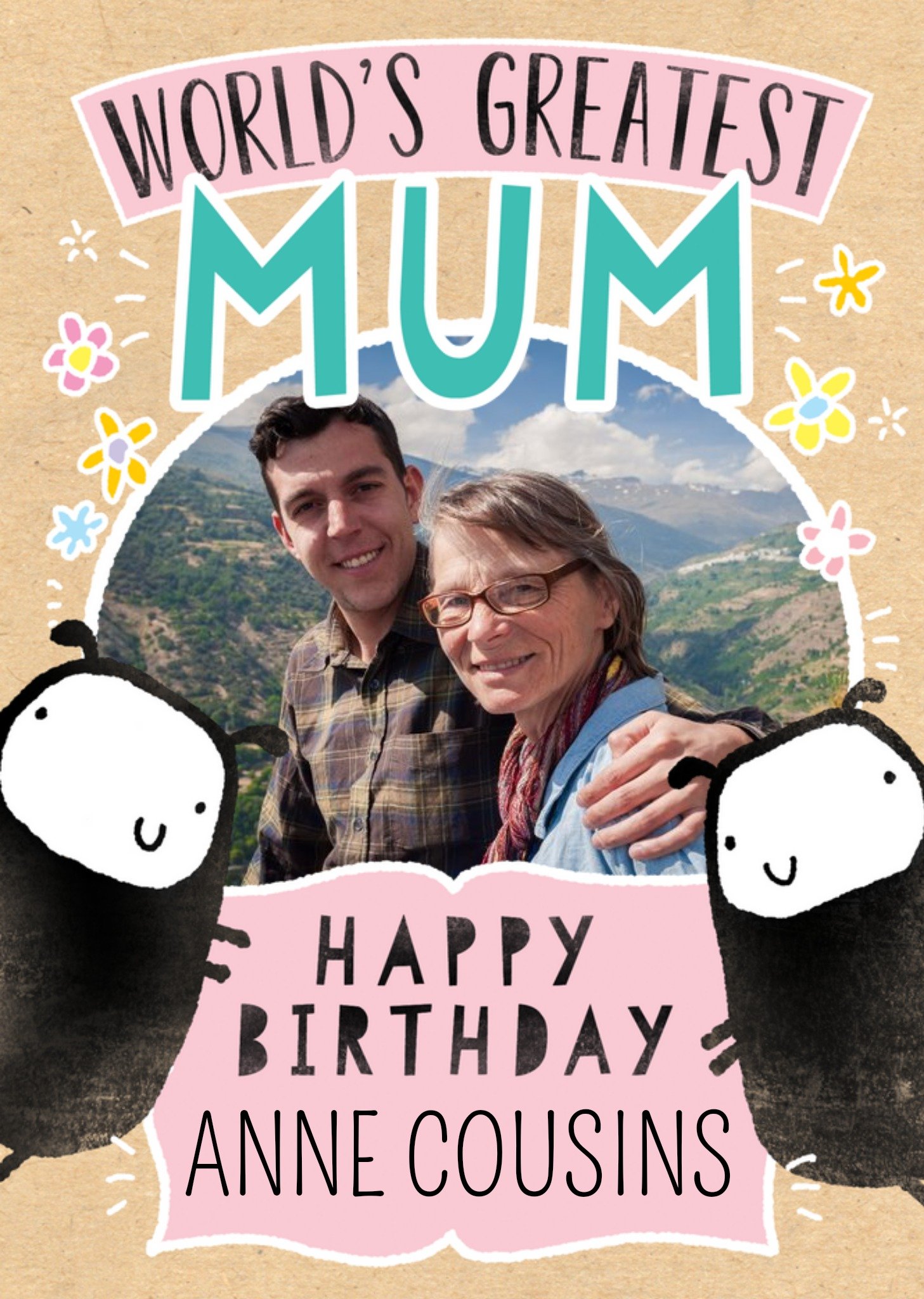 Moonpig Worlds Greatest Mum Photo Upload Card, Large