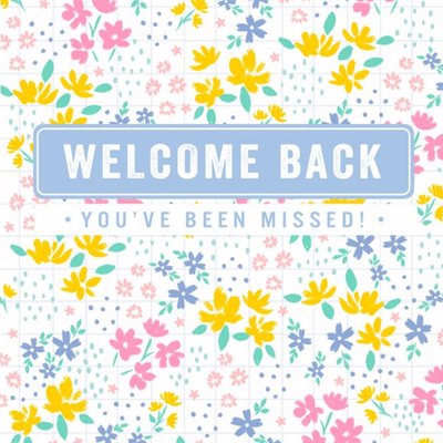 Claire Nicholson Floral Missed You Typographic Card