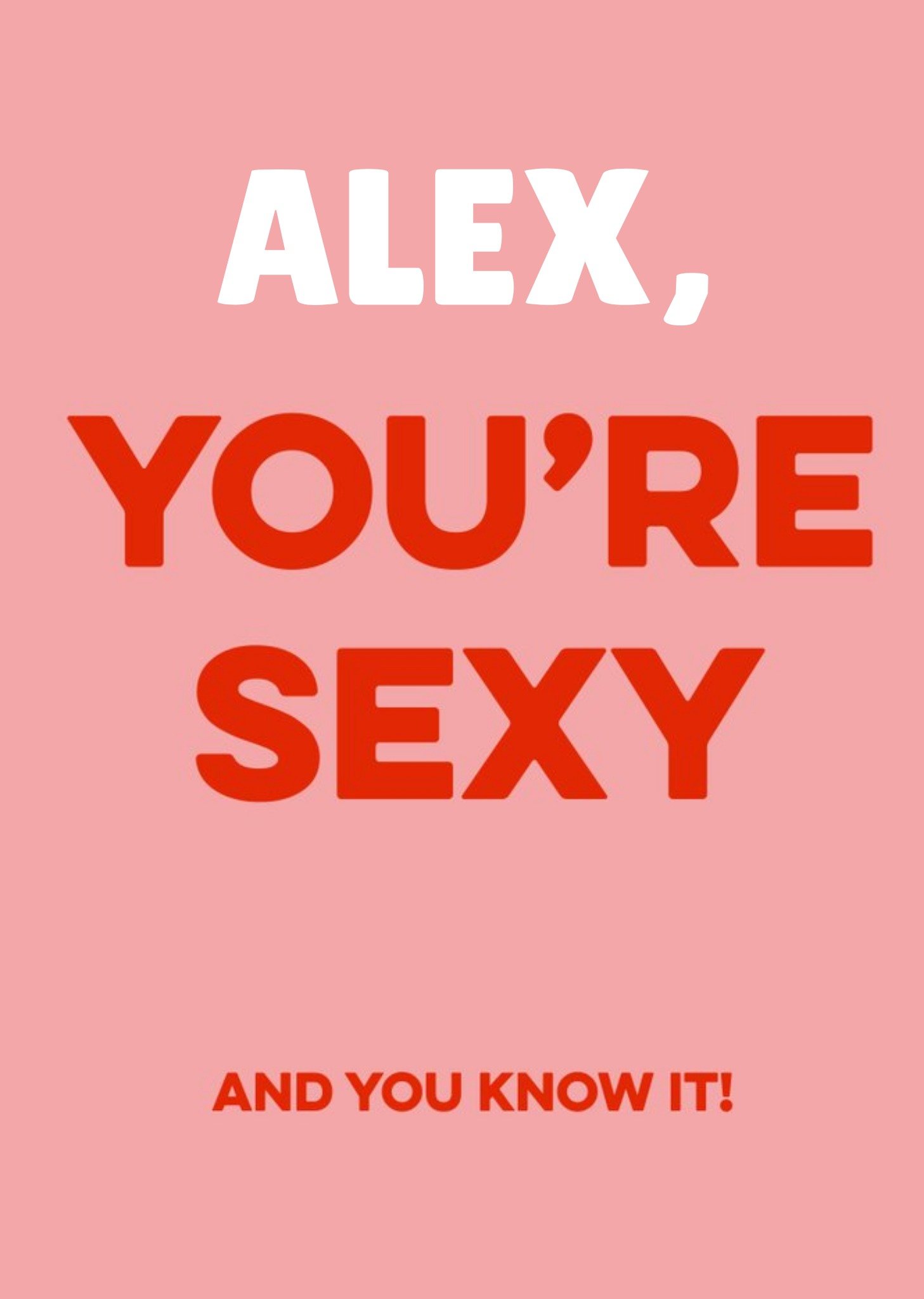 Moonpig Beyond Words You're Sexy And You Know It Funny Valentines Day Card, Large