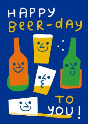 Happy Beer-day birthday card for him