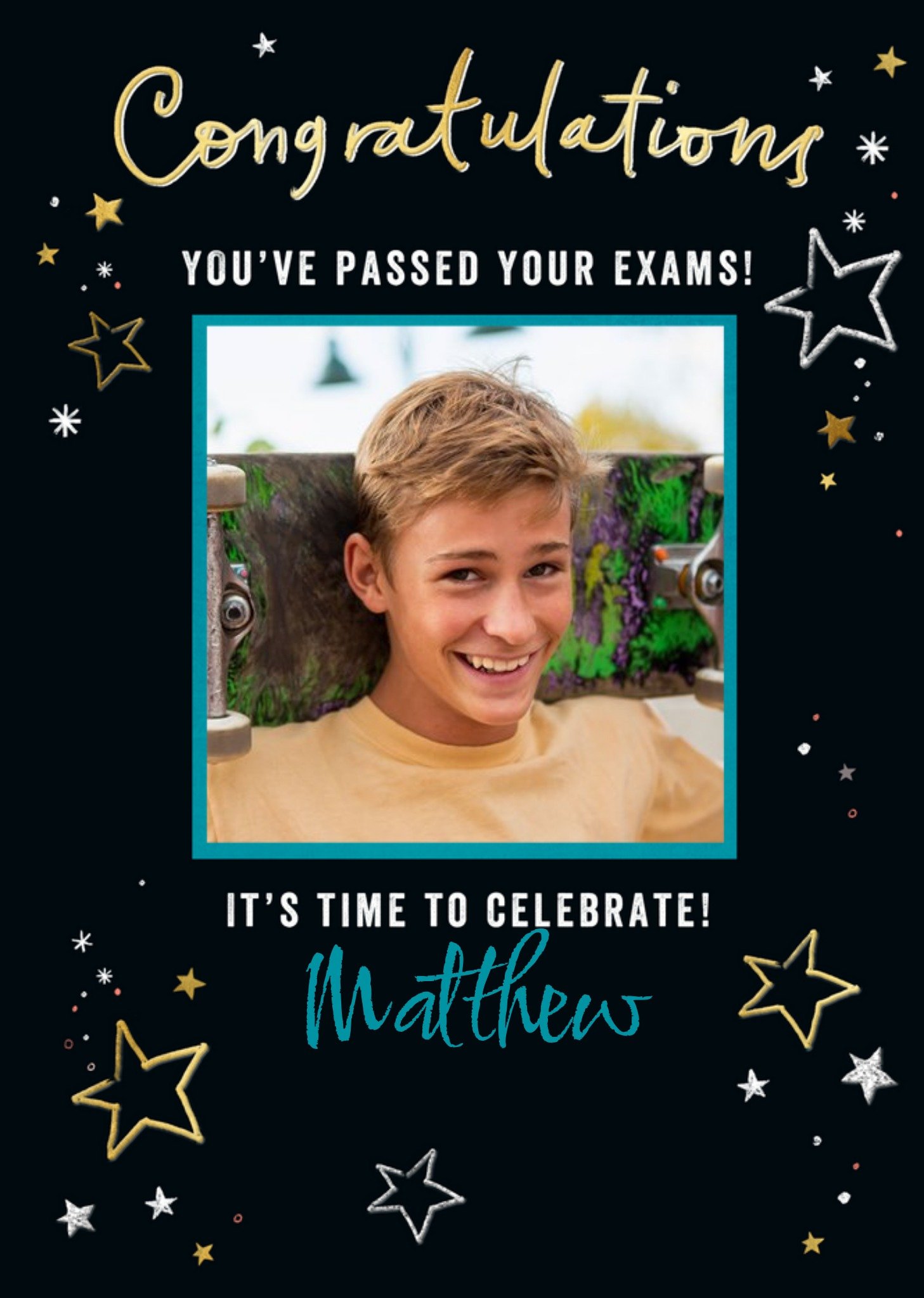 Cogratulations You've Passed Your Exams Photo Upload Card Ecard