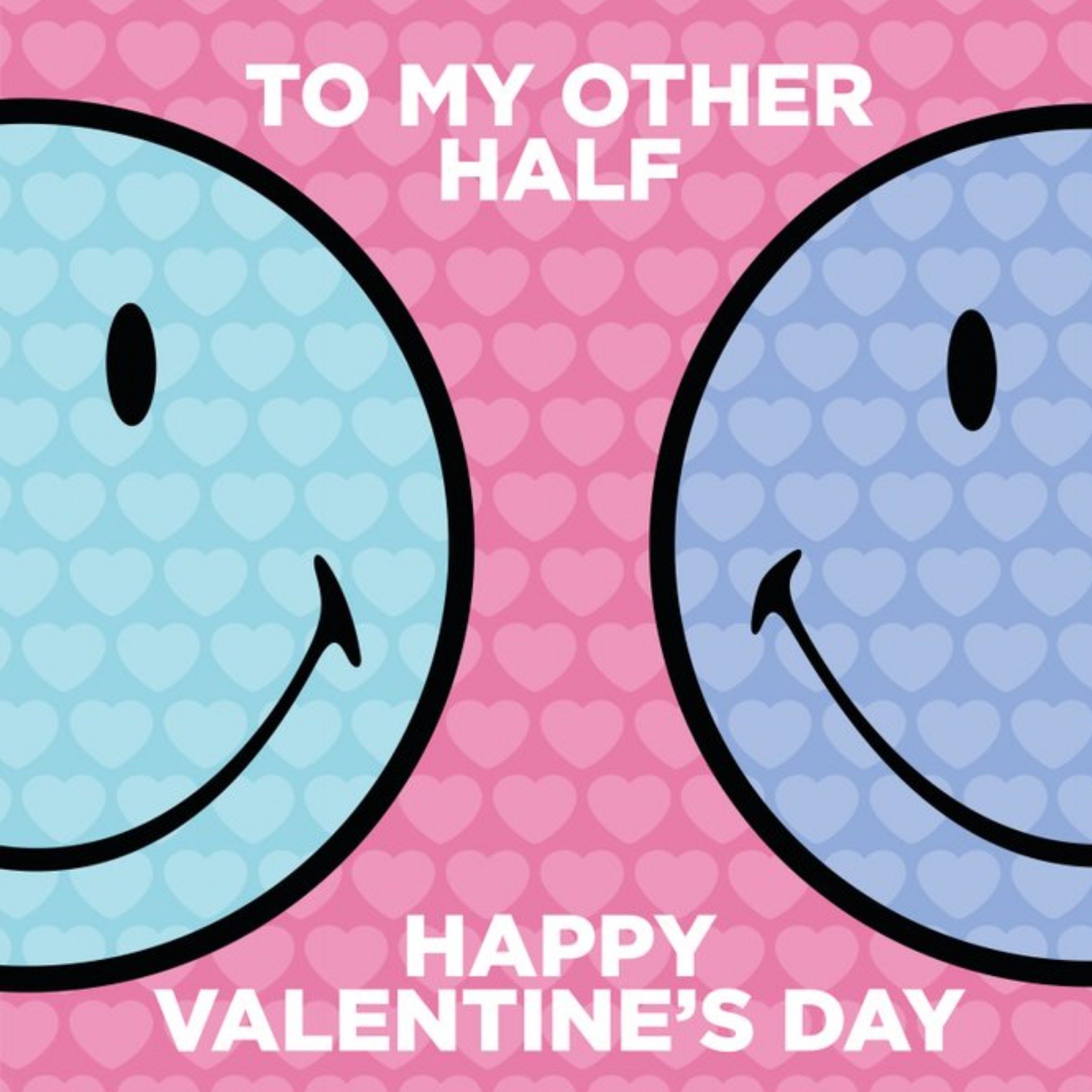 Moonpig Smiley World To My Other Half Valentine's Day Card, Square