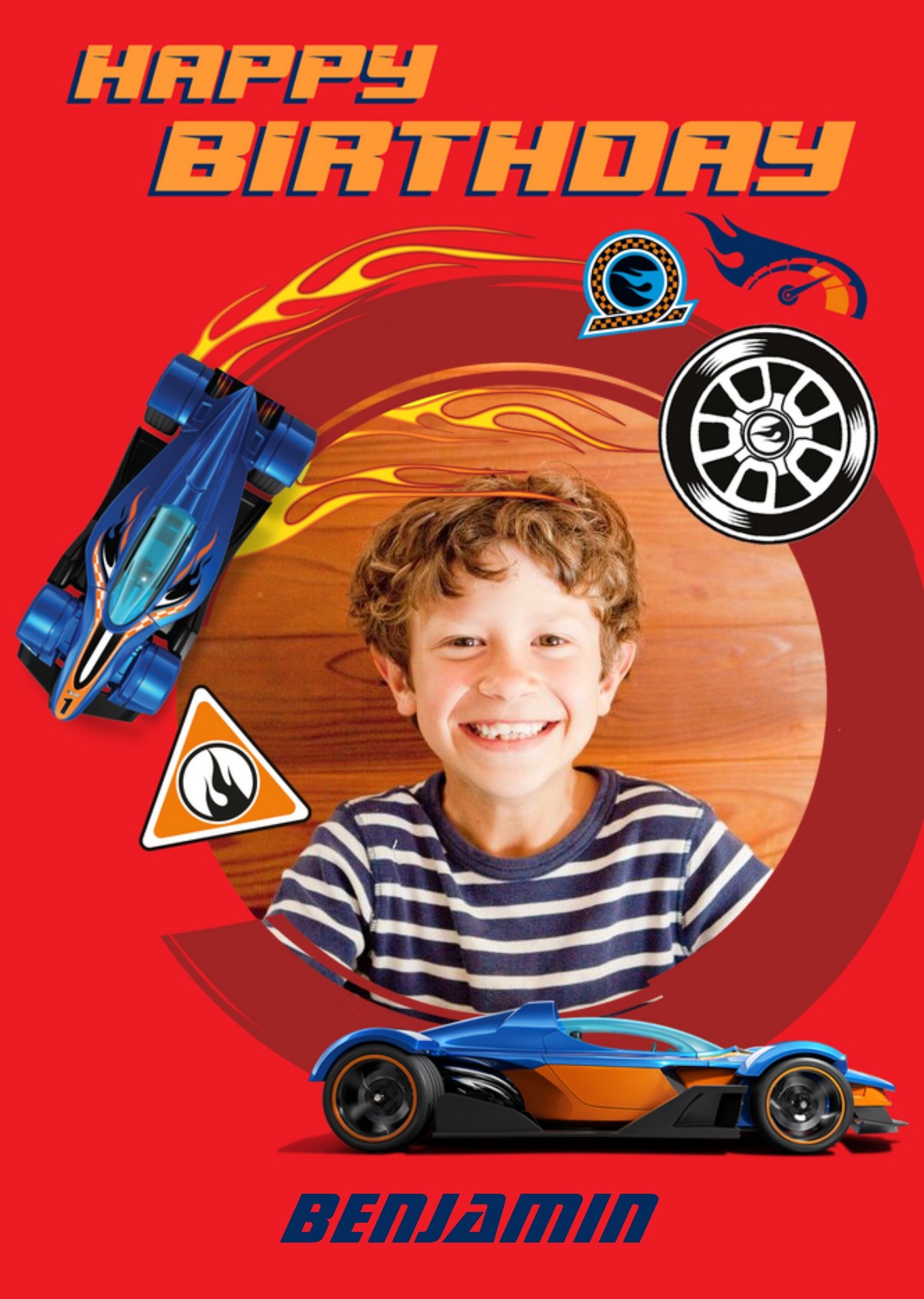 Moonpig Hot Wheels Cars Photo Upload Birthday Card Ecard