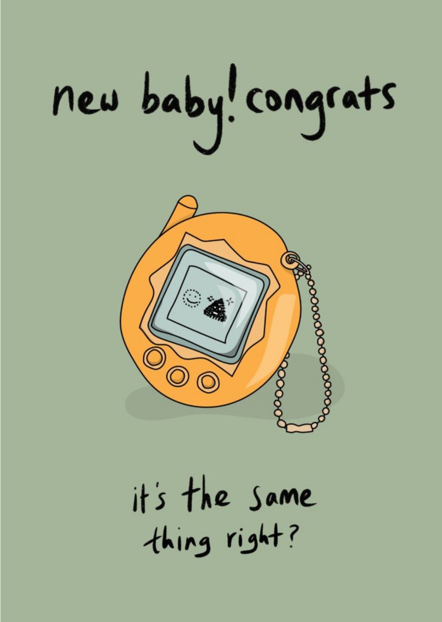 Moonpig New Baby Congrats Tamagotchi Card Ecard