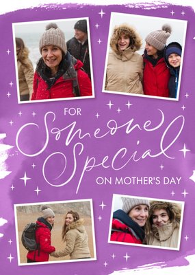 Typographic Calligraphy Someone Special Photo Upload Mother's Day Card