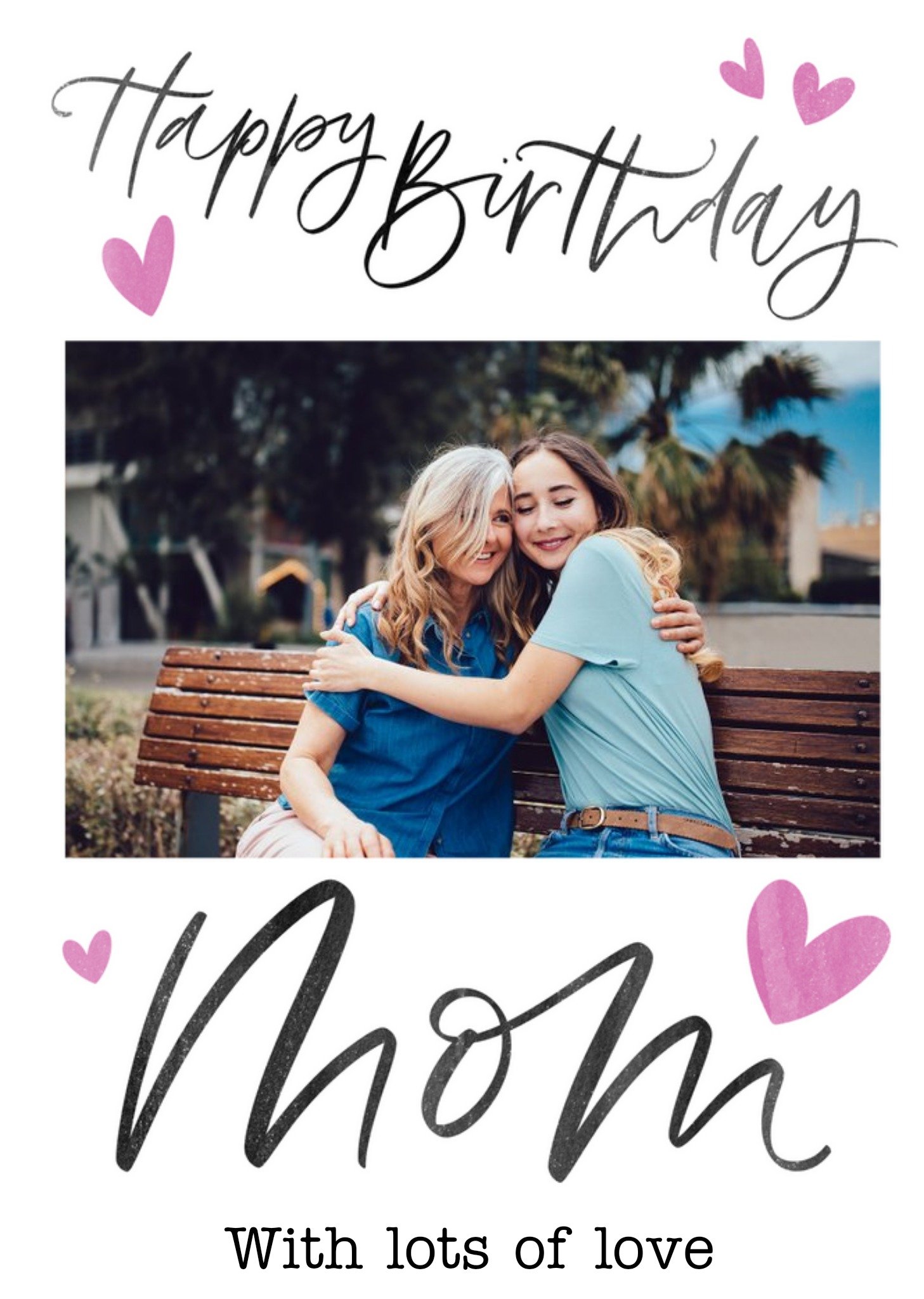 Moonpig Allure Photo Upload Mom Birthday Card, Large