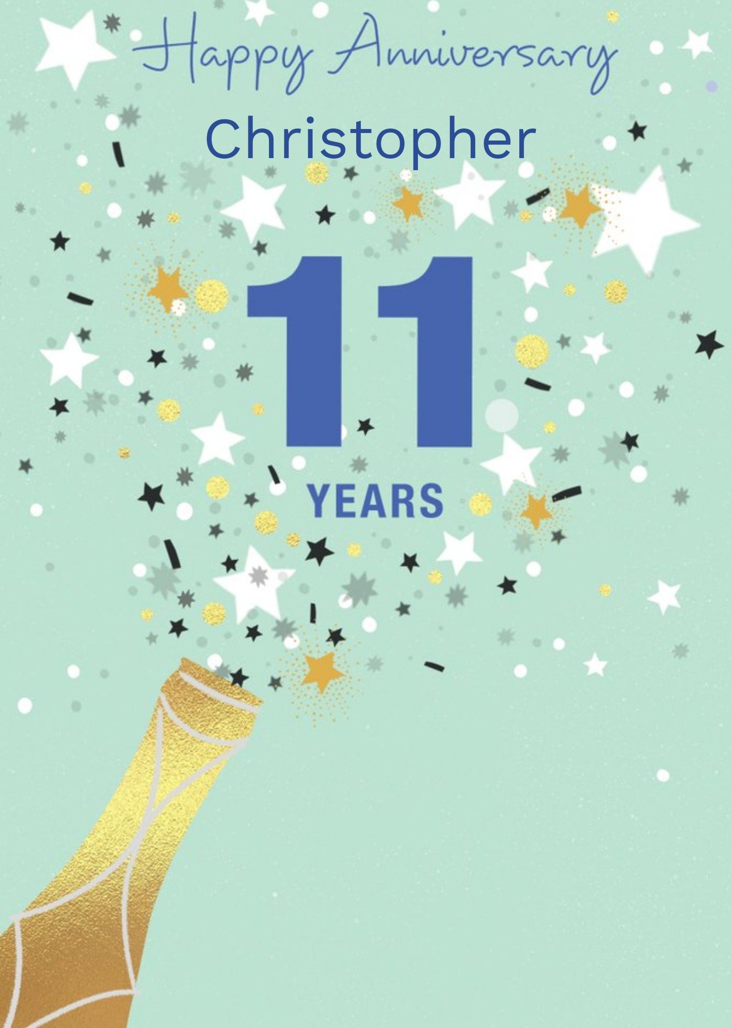 Moonpig Paperlink Bottle Celebrate Anniversary Card, Large