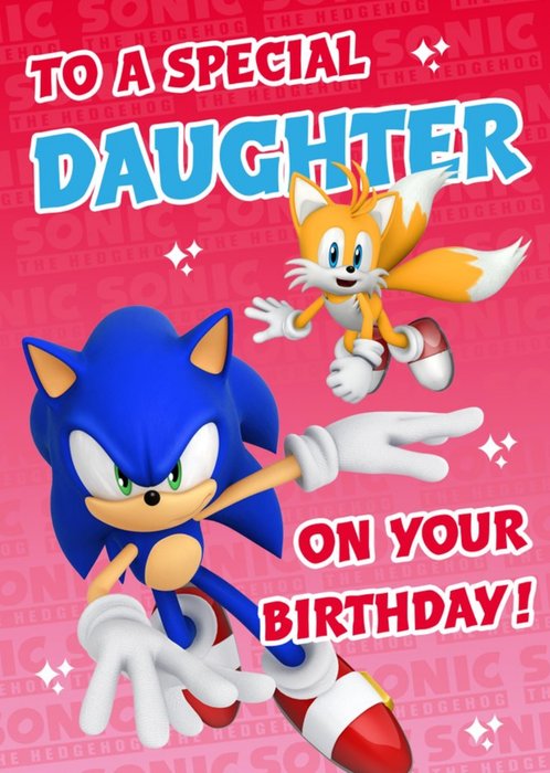 Sega Sonic Kids To A Special Daughter On Your Birthday Card