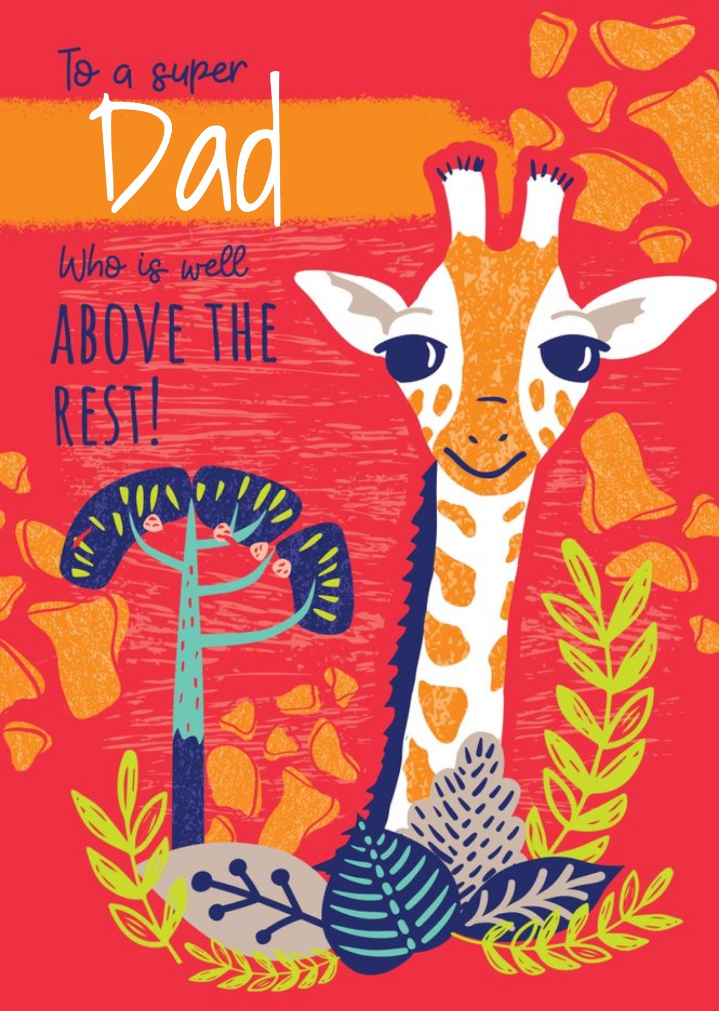 Other Animal Planet Super Dad Who Is Well Above The Rest Giraffe Father's Day Card