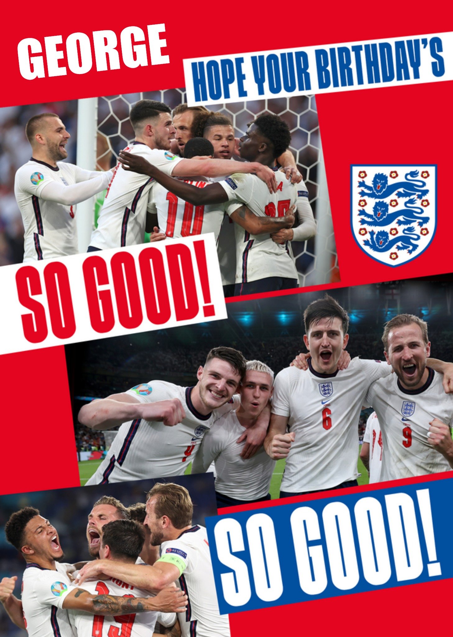 Danilo England Happy Birthday Hope Your Birthdays So Good Team Photo Montage Card Ecard