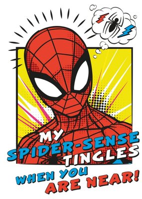 Marvel Comics Spider-Man Senses tingles When Your Near Valentine's Day Card