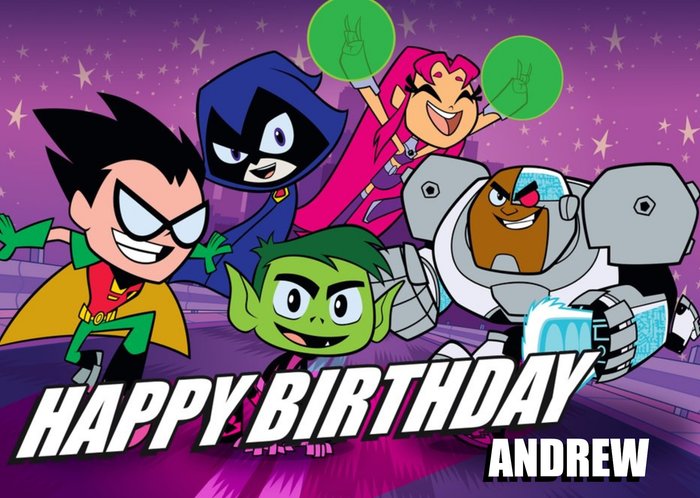Teen Titans Go Birthday Card