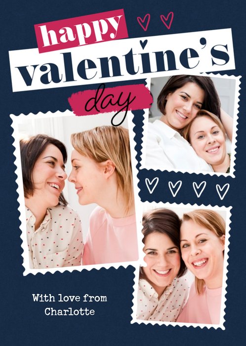 Happy Valentines Day Same Sex LBGTQ Photo Upload Valentines Card For Her