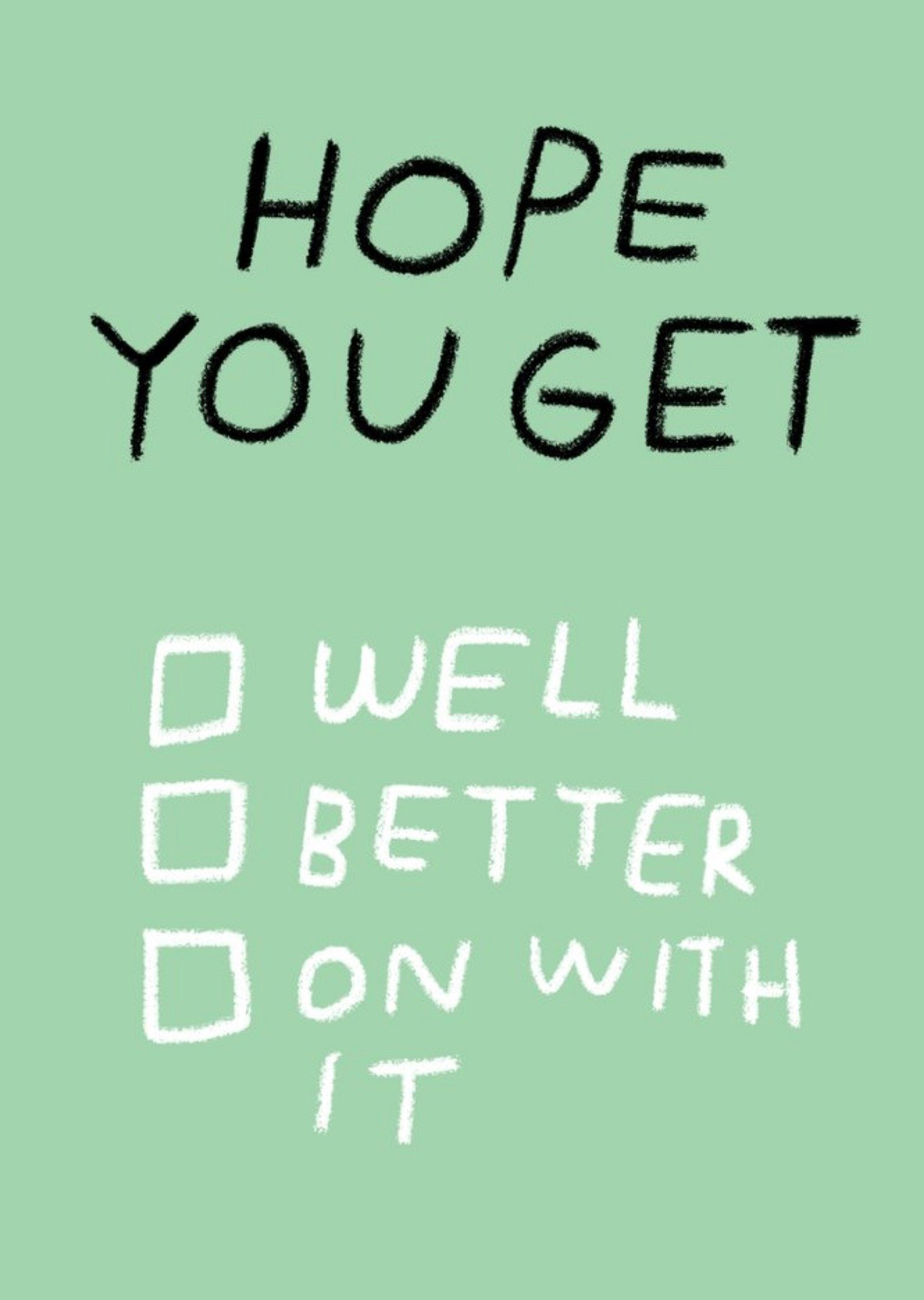 Get Well Card - Check List