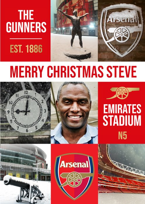 Arsenal Football Club Photo Upload Christmas Card