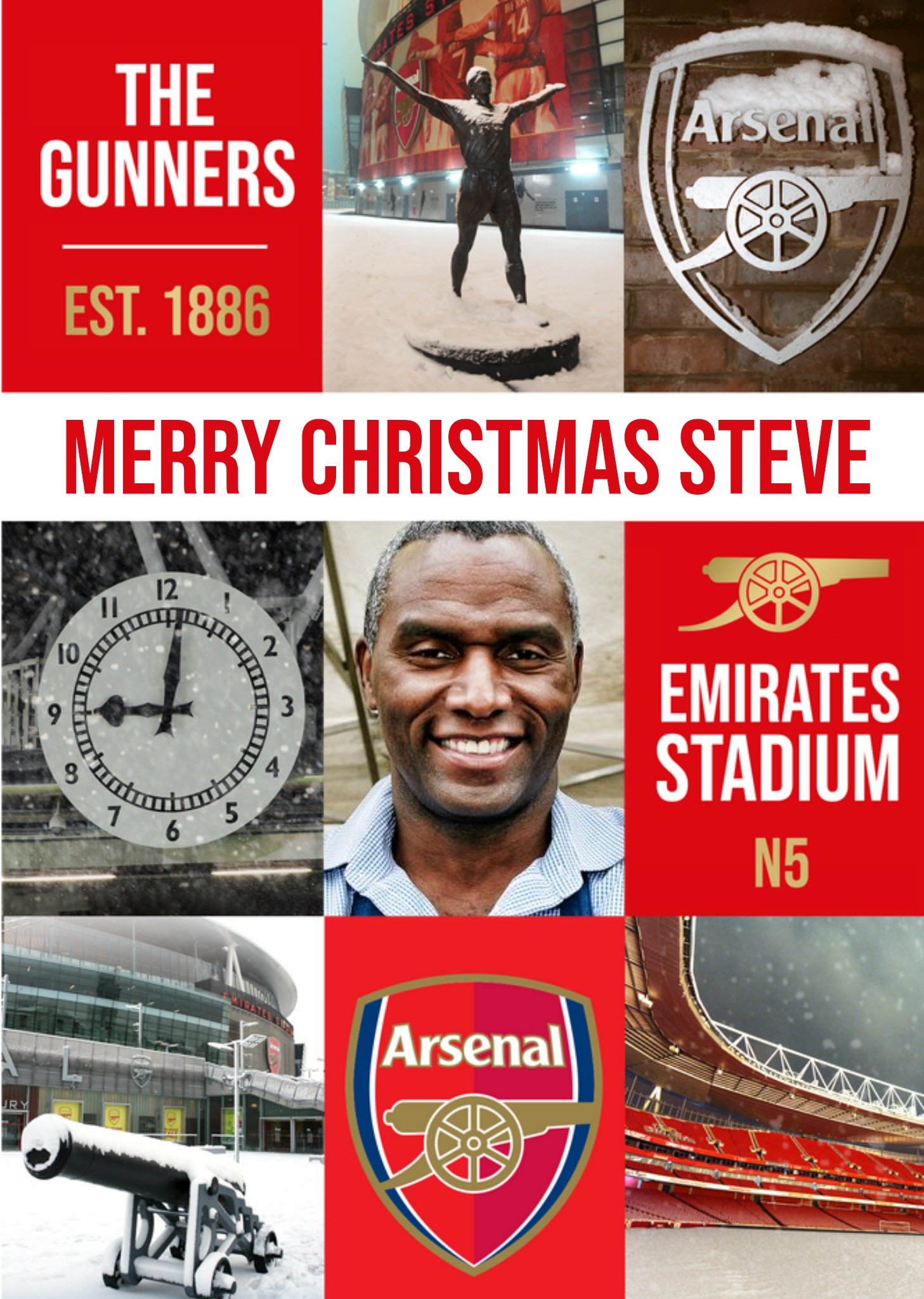 Arsenal Football Club Photo Upload Christmas Card Ecard