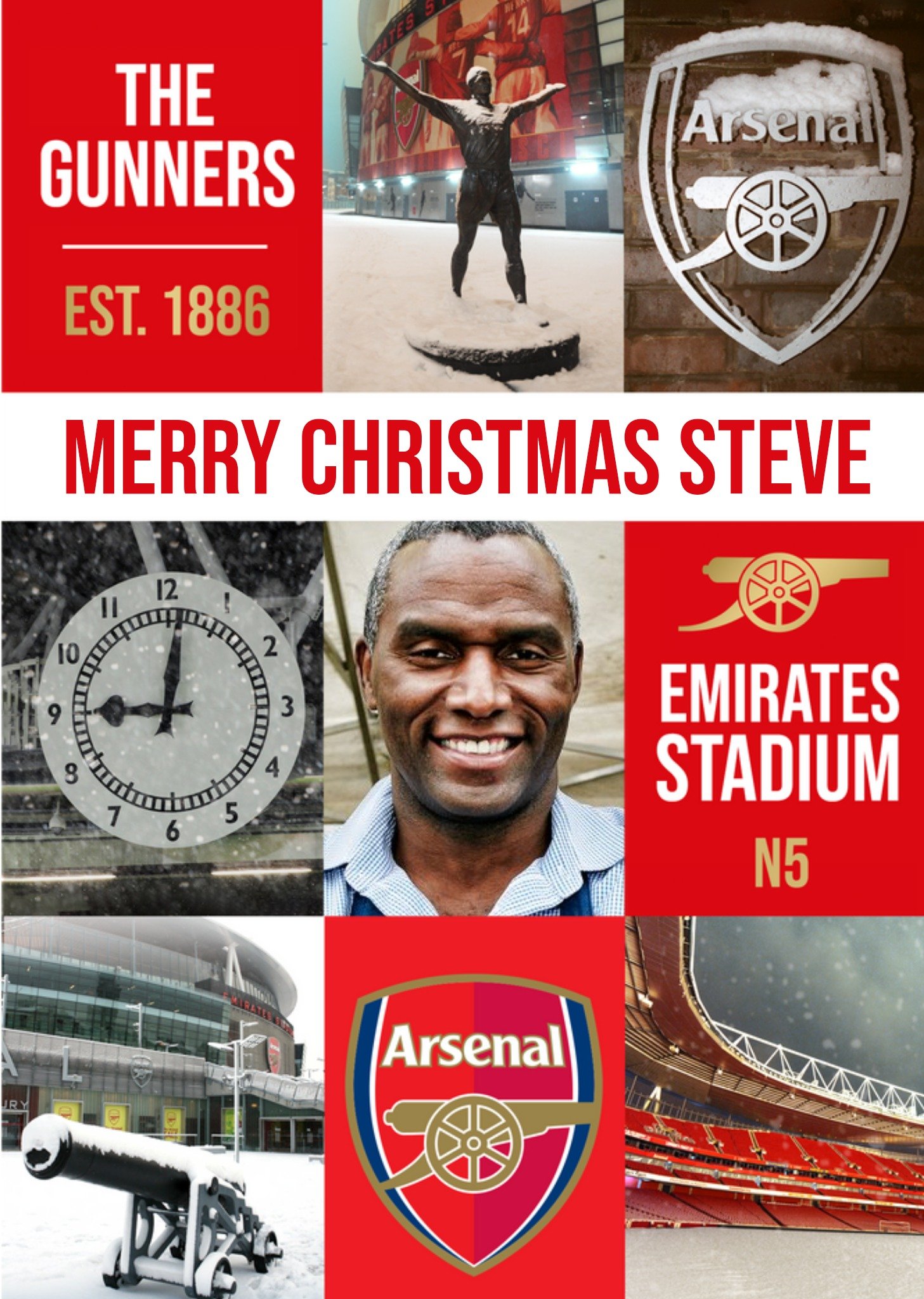 Arsenal Football Club Photo Upload Christmas Card