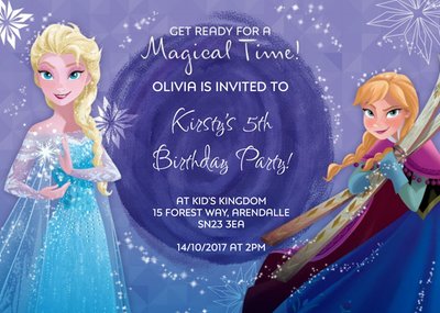 Disney Frozen Party Invitation Card