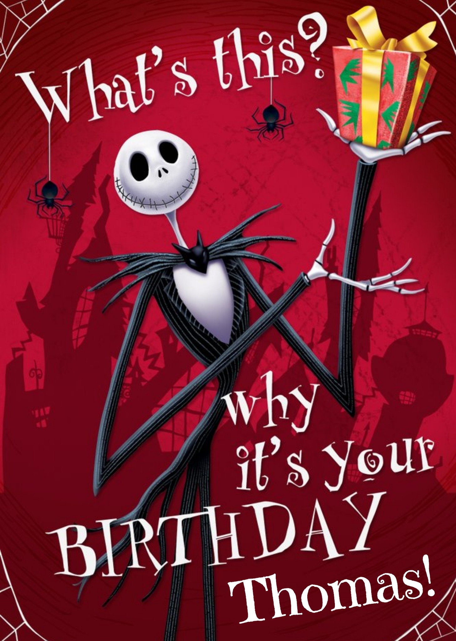 Disney The Nightmare Before Christmas Personalised Birthday Card