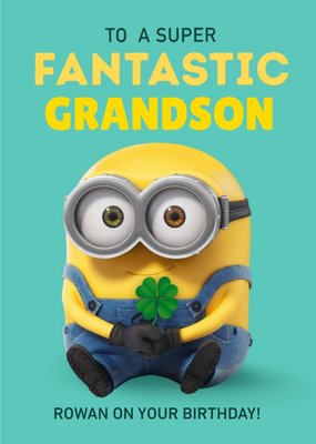Despicable Me Minions Fantastic Grandson Birthday Card