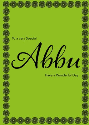 To A Very Special Abbu Islamic Birthday Card