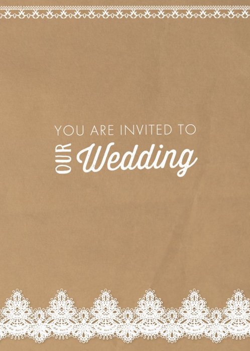 Lace Doily Pattern Wedding Invitation