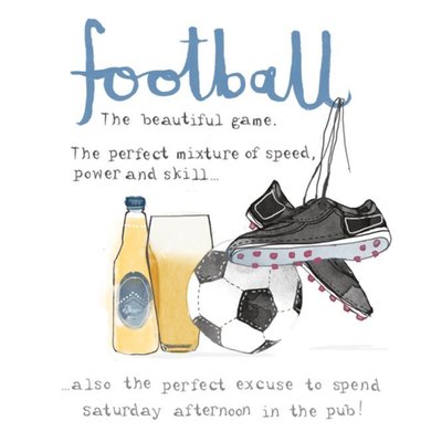UKG  Illustration Pub Football Just A Note Card