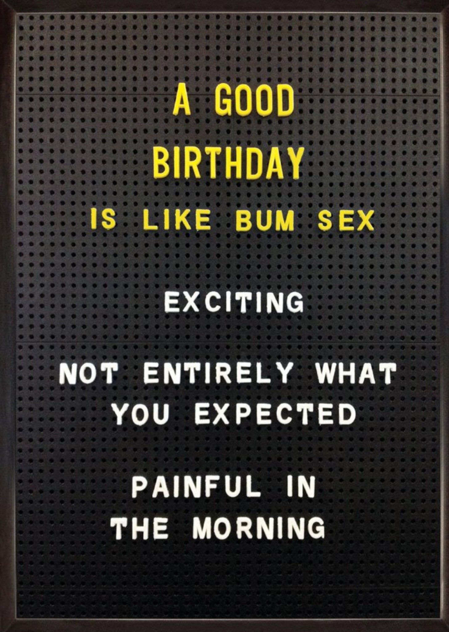 Brainbox Candy Rude Funny A Good Birthday Is Like Bum Sex Card