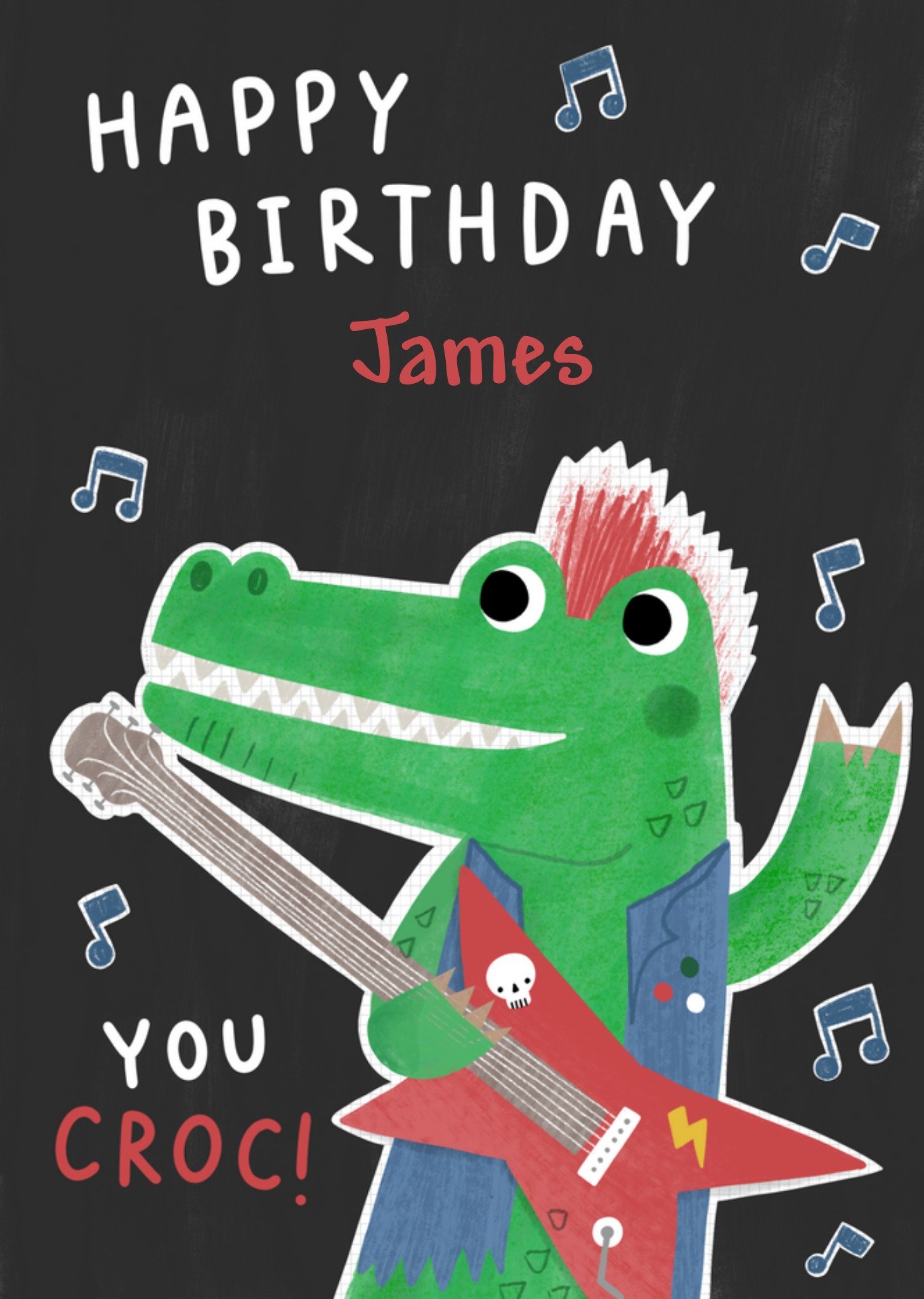 Moonpig Jess Moorhouse Crocodile Rock You Croc Birthday Card Ecard