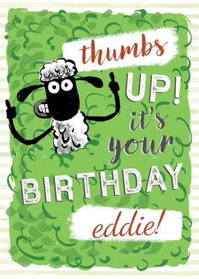 Shaun The Sheep Thumbs Up Birthday Card