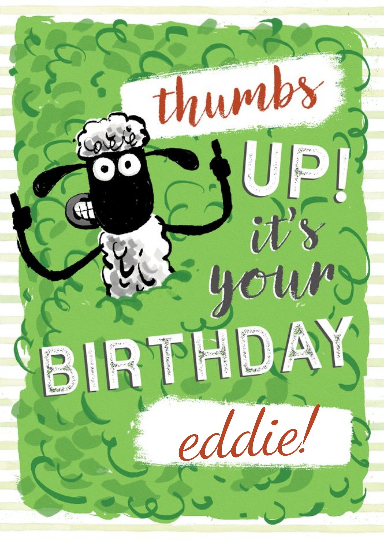 Other Shaun The Sheep Thumbs Up Birthday Card, Large