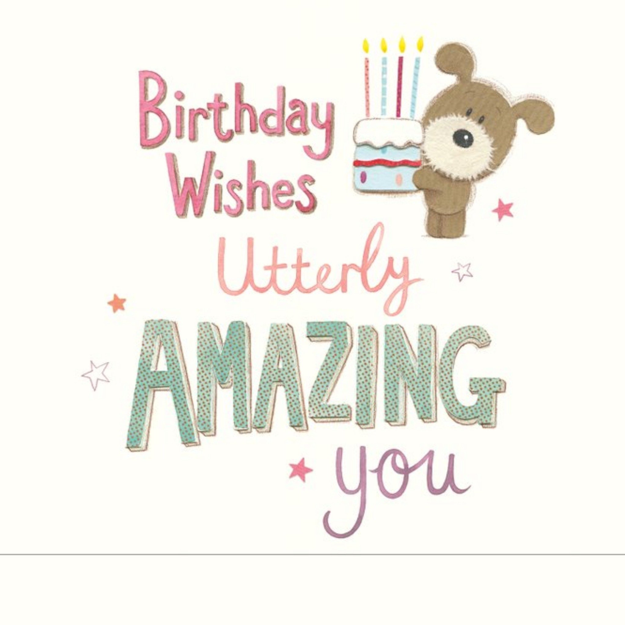 Ukg Celebrate Dog Cake Birthday Card, Square